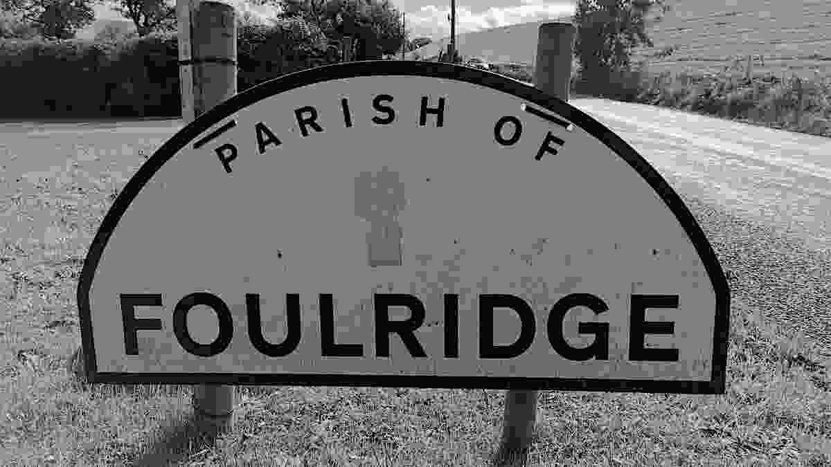 Parish boundary sign features the cross